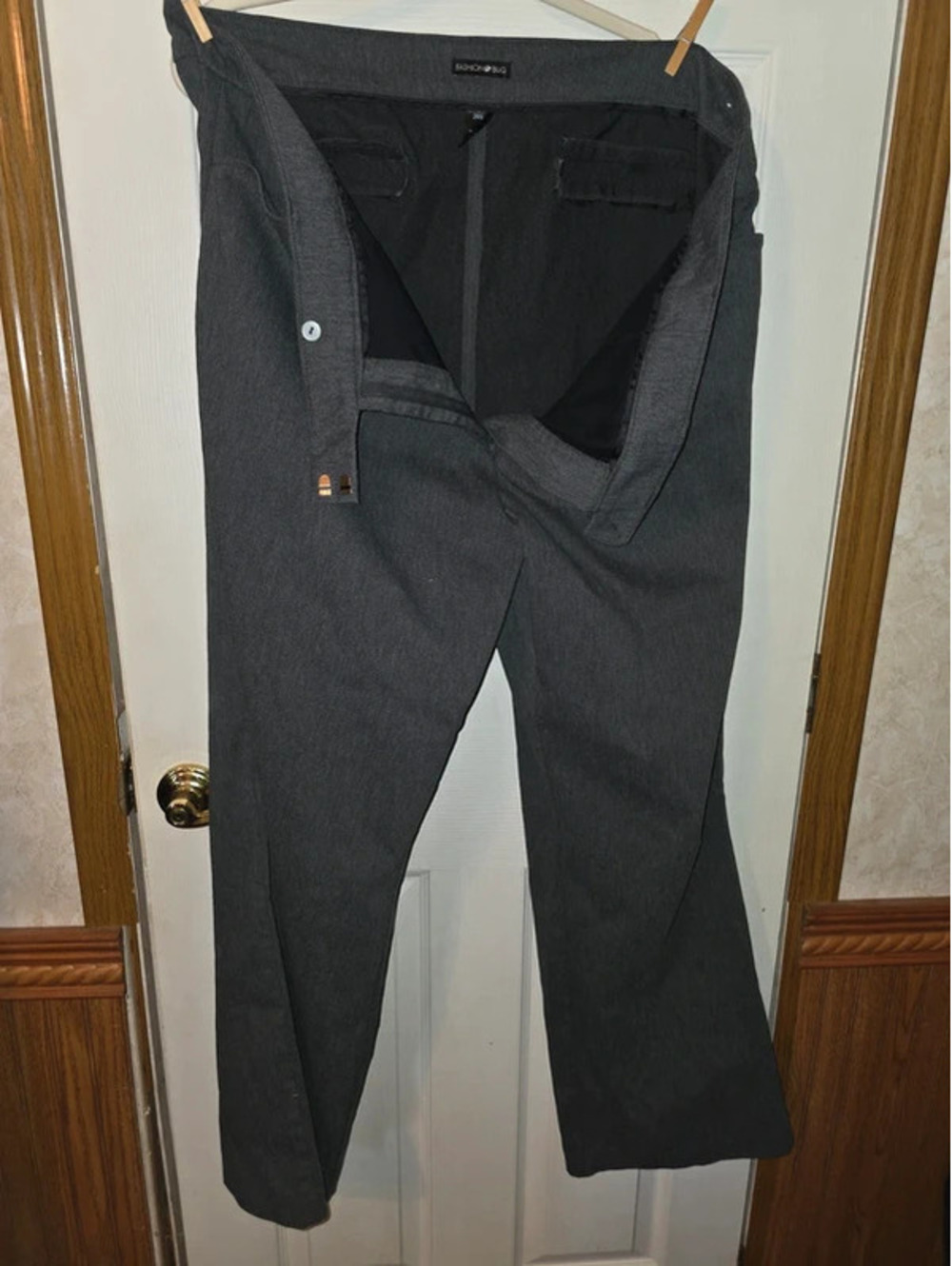 Fashion Bug Heather Charcoal Gray Career Dress Pants Trousers 24W